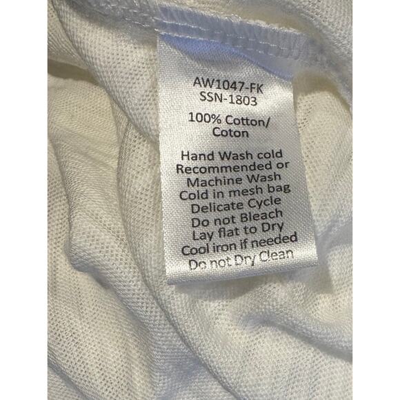 ATM Anthony Thomas Melillo Slub Jersey Long Sleeve Destroyed Wash Tee White (S) - Picture 5 of 6